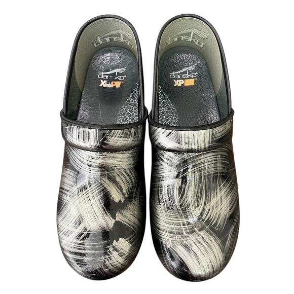 Dansko XP 2.0 Brush Strokes Patent Leather Print Clog EUR 40 US Women’s 9.5-10 - Picture 2 of 9